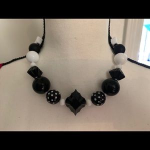 black And white costume jewelry necklace